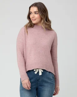 Jade Crop Nursing Knit Pink