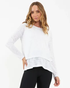 Jazmin Long Sleeve Nursing Top White