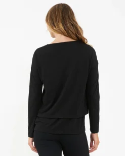Jazmin Long Sleeve Nursing Top Black
