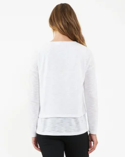 Jazmin Long Sleeve Nursing Top White