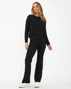 Jazmin Long Sleeve Nursing Top Black