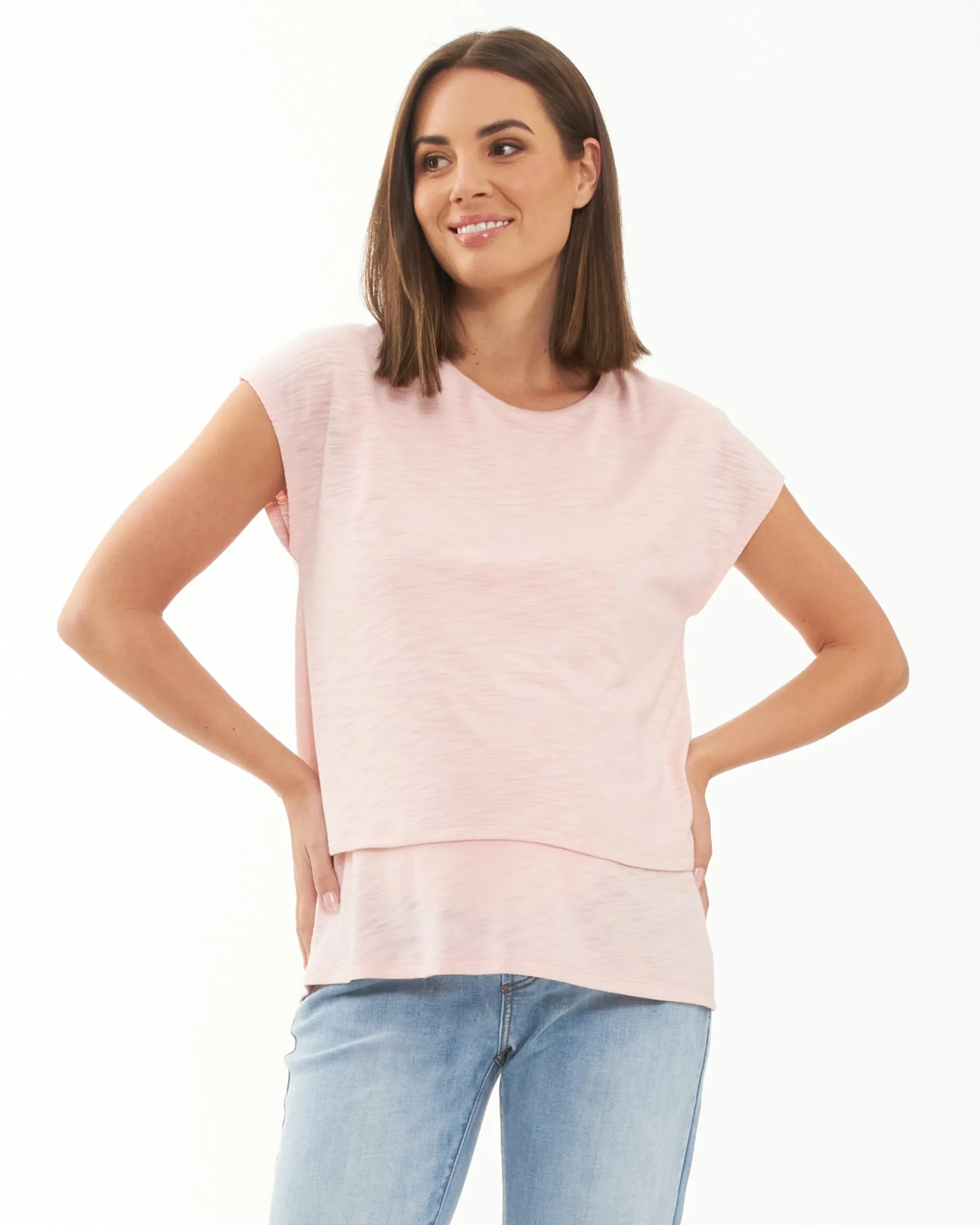 Jazmin Nursing Tee Soft Pink