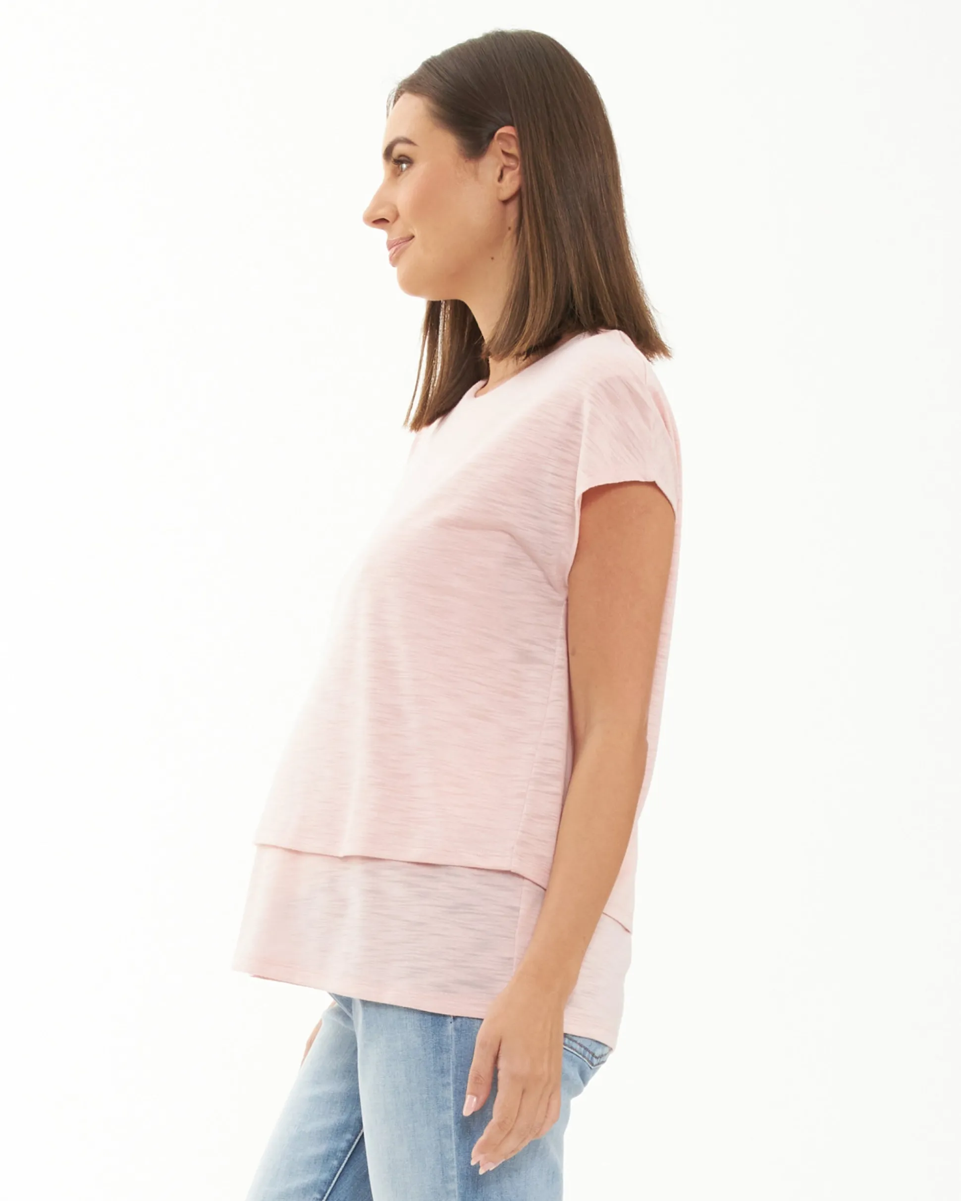 Jazmin Nursing Tee Soft Pink