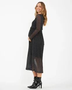 Jen Nursing Dress  Brown / Black