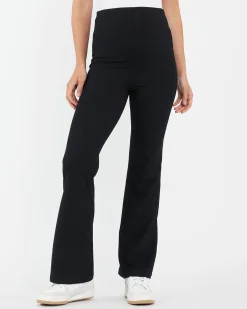 Jonah Rib Flare Pant Black