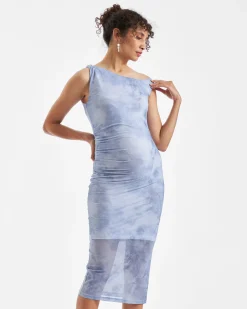 Jordan Off Shoulder Dress Sky Blue