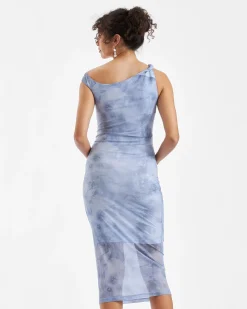 Jordan Off Shoulder Dress Sky Blue
