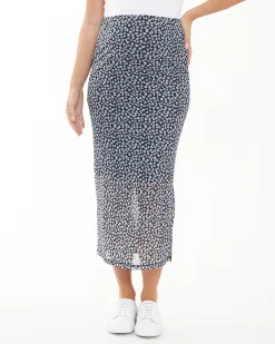 Kara Mesh Skirt  Navy