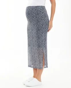 Kara Mesh Skirt  Navy
