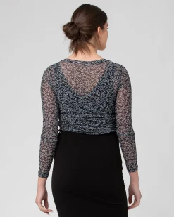 Layla Ruched Top Black / Storm