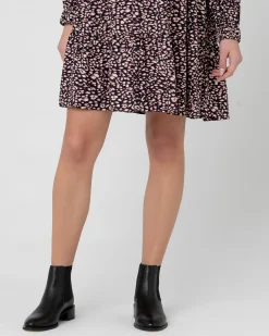 Leah Button Through Dress  Midnight