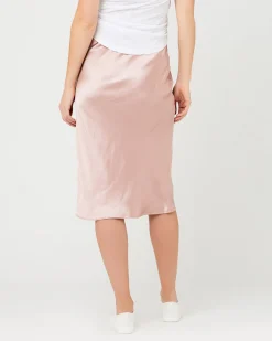 Lexie Satin Skirt Dusty Pink