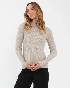 Lift Up Nursing Knit  Stone