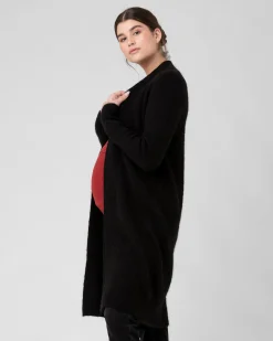 Linda Longline Knit Cardigan Black