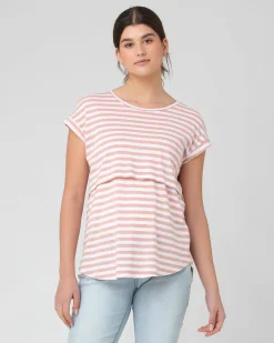 Lionel Nursing Tee Dusty Pink / White