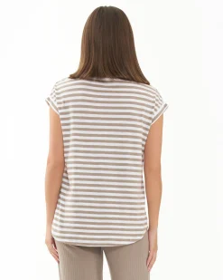 Lionel Nursing Tee Taupe / White