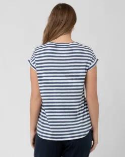 Lionel Nursing Tee Washed Indigo / White