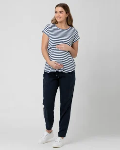 Lionel Nursing Tee Washed Indigo / White