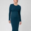 Lola Cross Front Nursing Dress Peacock