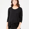 Long Sleeve Lara Nursing Tee Black