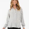 Lou Stripe Shirt  Black / White
