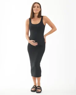Luxe Knit Contour Dress Black