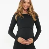 Luxe Knit Nursing Top  Black