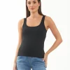 Luxe Knit Tank Top  Black