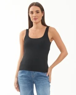 Luxe Knit Tank Top  Black