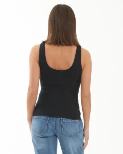 Luxe Knit Tank Top  Black