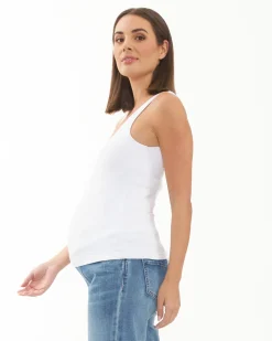 Luxe Knit Tank Top  White