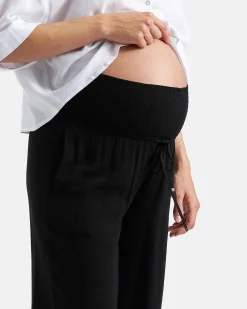 Marlow Shirred Pant Black