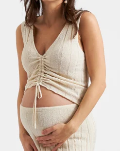 Misha Rib Knit Tank Stone