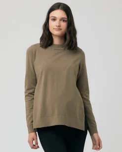 Morgan Side Split Nursing Knit Olive