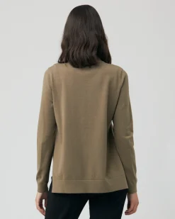 Morgan Side Split Nursing Knit Olive