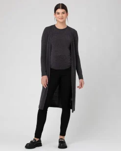 Nina Longline Cardigan Dark Charcoal