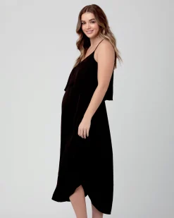Nursing Slip Dress Black