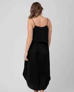 Nursing Slip Dress Black