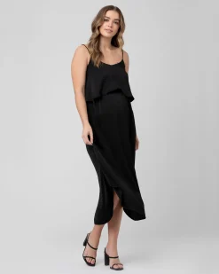 Nursing Slip Dress Black