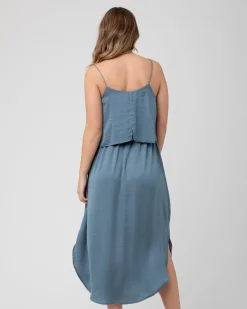 Nursing Slip Dress Petrol