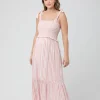 Ollie Smocked Dress  Terracotta / White