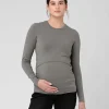 Org Cotton Nursing Top. Moss
