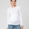 Org Cotton Nursing Top. White