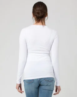 Org Cotton Nursing Top. White