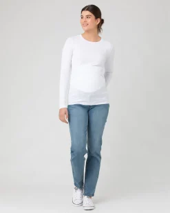 Org Cotton Nursing Top. White