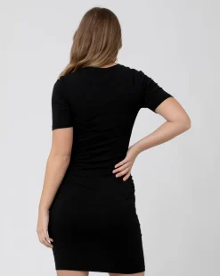 Organic Nursing Dress Black