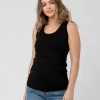 Organic Nursing Tank Black
