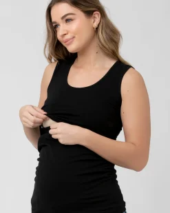 Organic Nursing Tank Black