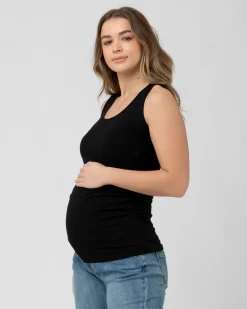 Organic Nursing Tank Black