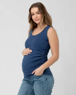Organic Nursing Tank Denim Marle